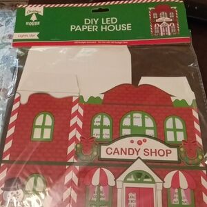 DIY LED Paper House - Red and Green Candy Shop
